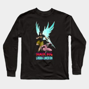 Demon Dog and Laser Chicken - Ve Long Sleeve T-Shirt